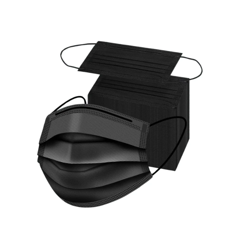Face Mask Non-Woven 3Ply - Black