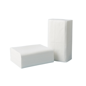Interfold tissue paper 150 sheets 1-ply white hand towel 210mm x 220mm Kuwait Imaxclean commercial hygiene dispenser refill