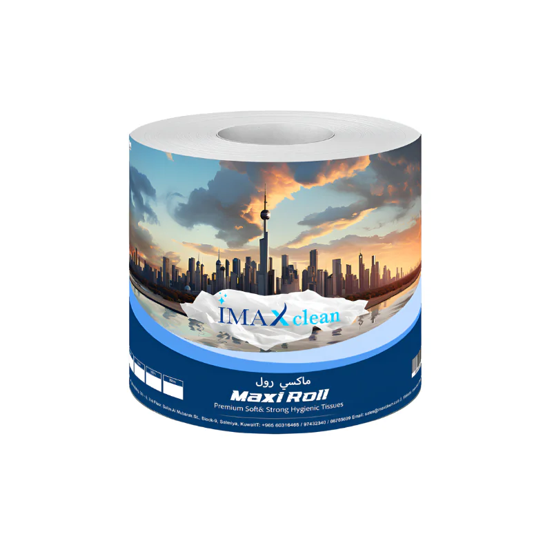 Maxi Roll Extended large tissue paper roll for commercial cleaning - Imaxclean Kuwait