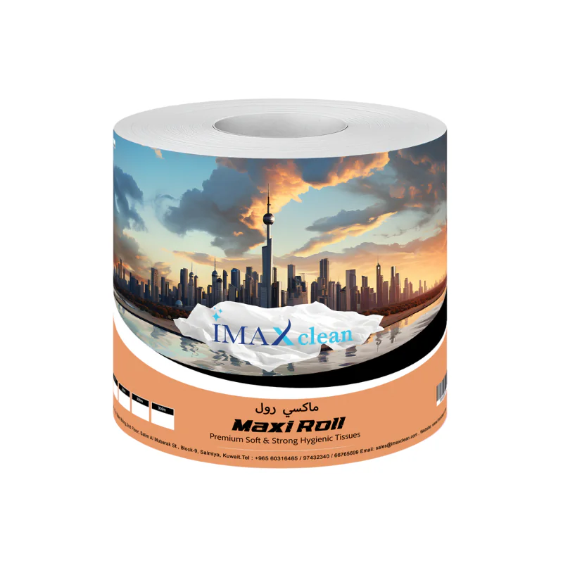Maxi Roll Standard toilet paper roll 800 sheets for cleaning and hygiene – Imaxclean Kuwait