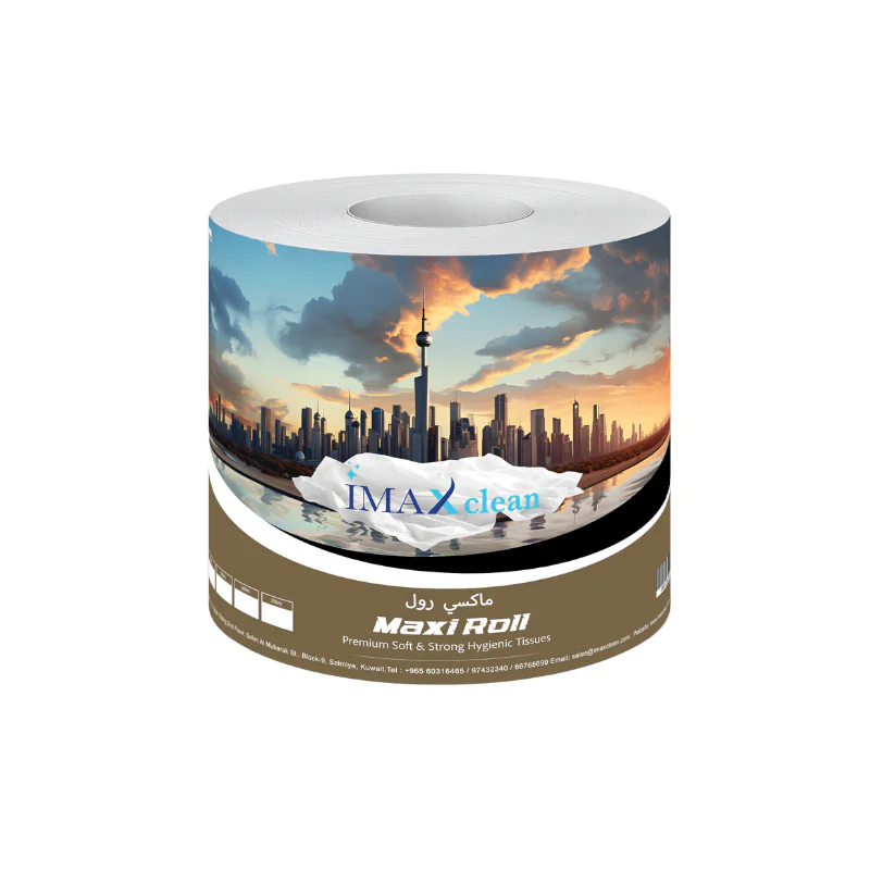 Maxi Roll Single Ply Paper Towel - Industrial Cleaning Supplies Kuwait - Imaxclean