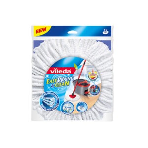 Vileda Easy Wring and Clean Microfiber Mop with Bucket - 1 Piece Professional Cleaning Tool Kuwait
