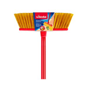 Vileda Outdoor Floor Broom Standard With Stick - Professional Cleaning Tool for Patio and Outdoor Surfaces